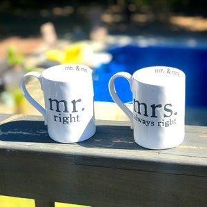 Mr right and Mrs always right- set of mugs
